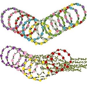 Cosweet 20 Pieces Flower Wreath Crown Headband